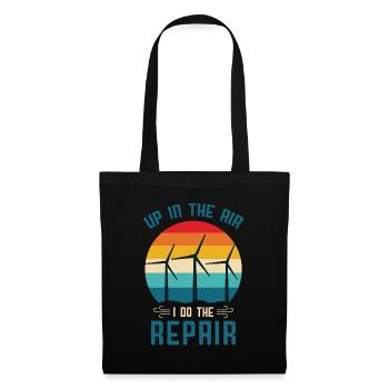 Up In The Air I Do The Repair / Wind Power, Environment - Tote Bag - black - Front
