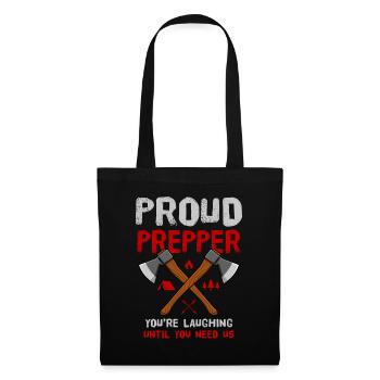Fier que tu ris jusqu’à ce que tu aies besoin de nous Survie - Sac en tissu - noir - Devant