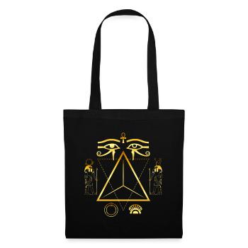 Oeil d’Horus Pharaon Déesse Pyramide Egypte Ancienne - Sac en tissu - noir - Devant