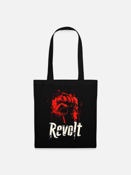 Revolt Red Hand - Tote Bag - black