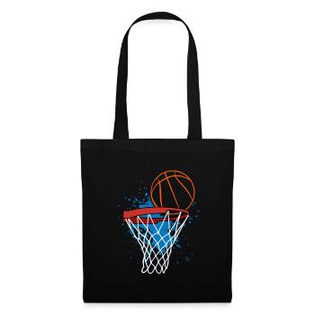 Basketball, Basketballer retro Sport Design - Stoffbeutel - Schwarz - Vorne