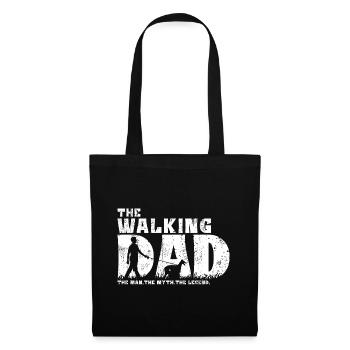Galgo Espanol Windhund Hund The Walking Dad Papa - Stoffbeutel - Schwarz - Vorne