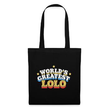 Größtes Lolo Filipino Design für stolze Pinoys - Stoffbeutel - Schwarz - Vorne
