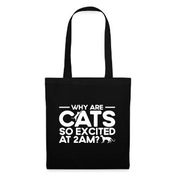 Chat Chat Parents Chats Dictons Cadeau - Sac en tissu - noir - Devant
