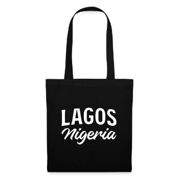Nigeria Lagos Retro lettering - Tote Bag - black - Front