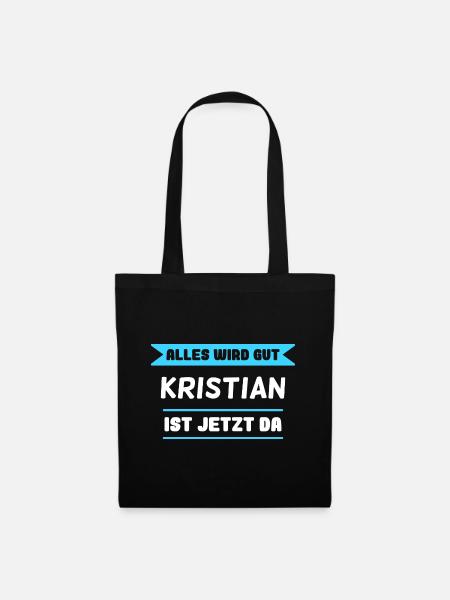 Kristian Name Design für stolze Kristians - Stoffbeutel - Schwarz