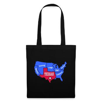 US-Bundesstaaten Texas Design für stolze Texaner - Stoffbeutel - Schwarz - Vorne