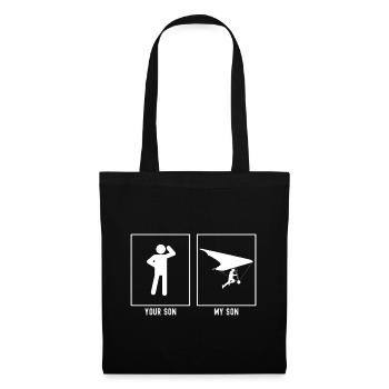 Ton fils - Mon fils - Course à voile - Sac en tissu - noir - Devant