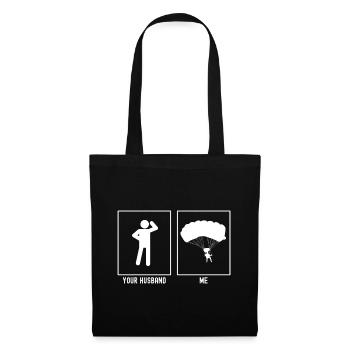 Her Husband - Me - Paragliding Activity - Tote Bag - black - Front