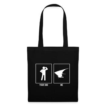 Your Father - Me - Paragliding to the Left - Tote Bag - black - Front