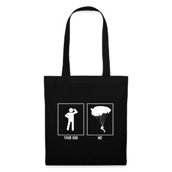 Your Father - Me - Paragliding to the Right - Tote Bag - black - Front