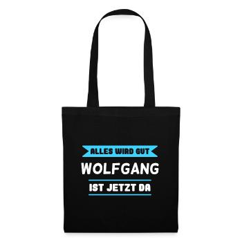 Wolfgang Name Design für stolze Wolfgangs - Stoffbeutel - Schwarz - Vorne