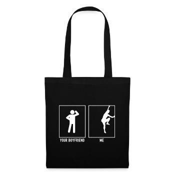 Votre ami - moi - grimper en haut à droite - Sac en tissu - noir - Devant