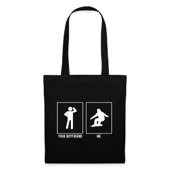 Your Friend - Me - Snowboarding Ride - Tote Bag - black - Front