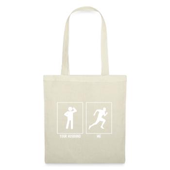 Son mari - I - Courir vers la droite - Sac en tissu - nature - Devant