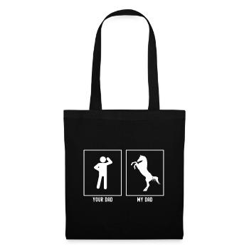 Votre Père - Mon Père - Illustration de l’élevage de chevaux - Sac en tissu - noir - Devant