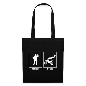 Ton fils - Mon fils - Moto Extreme - Sac en tissu - noir - Devant