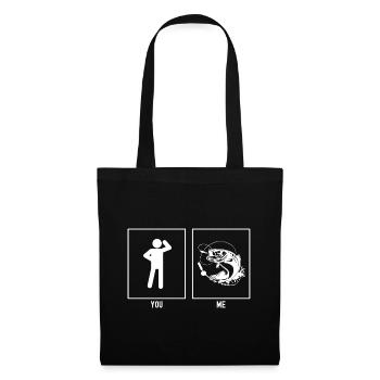 Vous - Moi - Pêche - Sac en tissu - noir - Devant