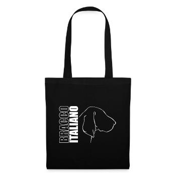 Bracco Italiano Profil Jagdhund Jagdhunde Wilsigns - Stoffbeutel - Schwarz - Vorne