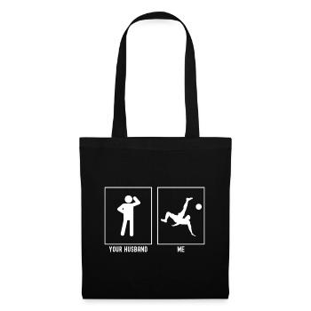 Her Husband - Me - Soccer Kick - Tote Bag - black - Front