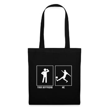 Your Friend - Me - Soccer Player Kick - Tote Bag - black - Front