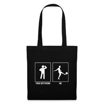 Your Friend - Me - Soccer Ball Kick - Tote Bag - black - Front