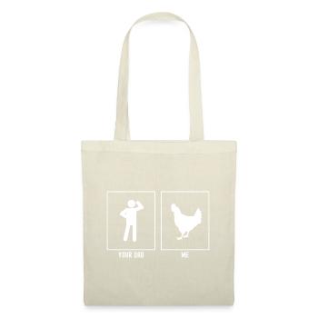 Ton père - Moi - Élevage de poulets - Sac en tissu - nature - Devant