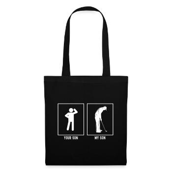 Her Son - My Son - Golfer - Tote Bag - black - Front