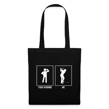 Her Husband - Me - Golf Prep Swing - Tote Bag - black - Front