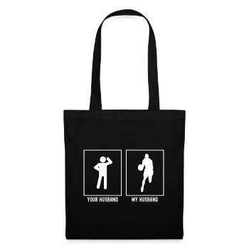 Her Husband - My Husband - Basketball Frontansic - Tote Bag - black - Front