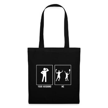Her Husband - Me - Tennis Duo - Tote Bag - black - Front
