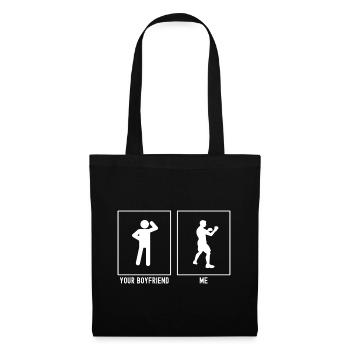 Your Friend - Me - Boxing Pose - Tote Bag - black - Front