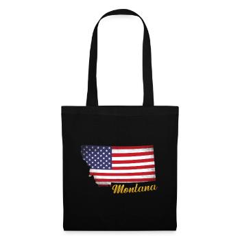 US-Flagge Montana Karte Design für stolze Montaner - Stoffbeutel - Schwarz - Vorne