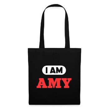 Amy Name Saying für stolze Amys - Stoffbeutel - Schwarz - Vorne