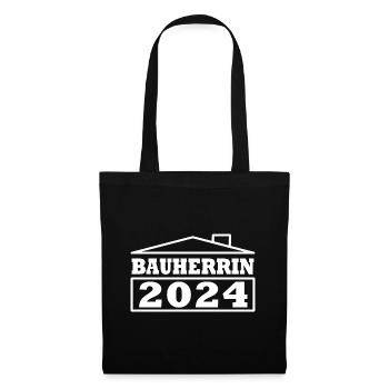 Stolze Bauherrin 2024 - Eigenheim Design - Stoffbeutel - Schwarz - Vorne