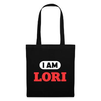 Lori Name Spruch für stolze Loris - Stoffbeutel - Schwarz - Vorne