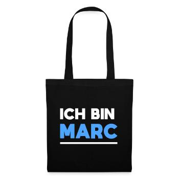Marc Name Spruch für stolze Marcs - Stoffbeutel - Schwarz - Vorne