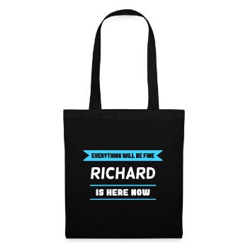 Richard Name Spruch für stolze Richards - Stoffbeutel - Schwarz - Vorne