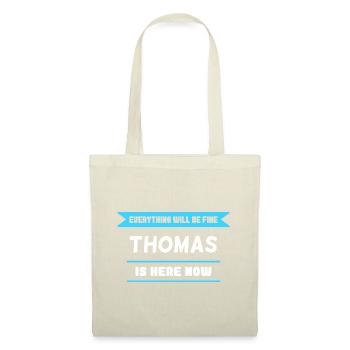 Thomas Name Spruch für stolzen Thomas - Stoffbeutel - Natur - Vorne