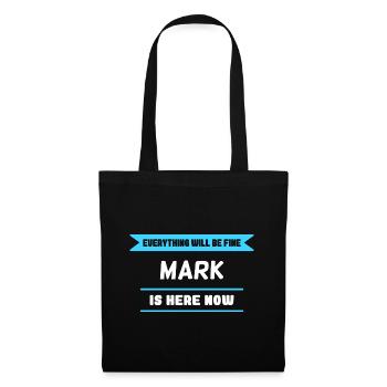 Mark Name Spruch für stolze Marken - Stoffbeutel - Schwarz - Vorne