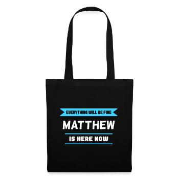 Matthew Name Saying für stolze Matthews - Stoffbeutel - Schwarz - Vorne