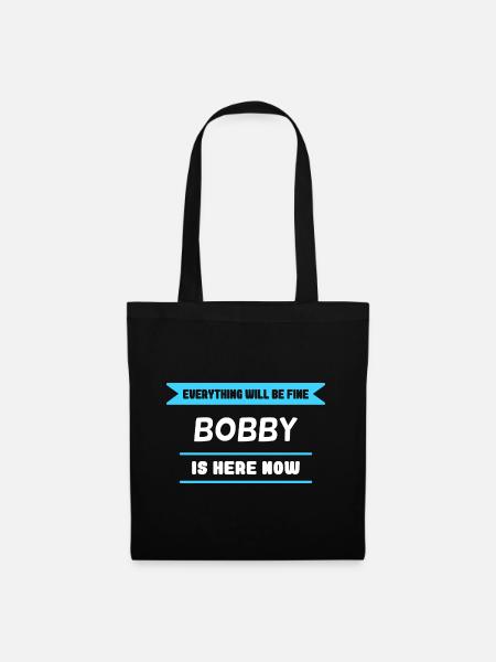 Bobby Name Saying für stolze Bobbys - Stoffbeutel - Schwarz