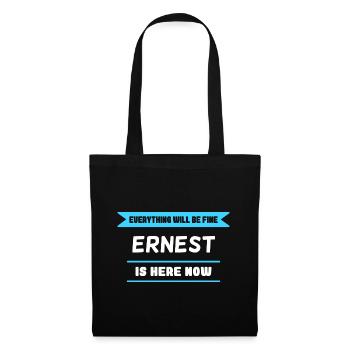 Ernest Name Spruch für stolze Ernests - Stoffbeutel - Schwarz - Vorne