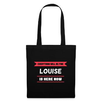 Louise Name Spruch für stolze Louises - Stoffbeutel - Schwarz - Vorne