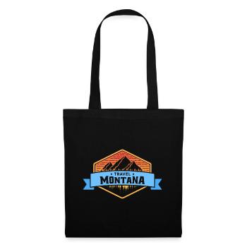 Reisen nach Montana Design für stolze Montaner - Stoffbeutel - Schwarz - Vorne