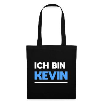 Kevin Name Spruch für stolze Kevins - Stoffbeutel - Schwarz - Vorne