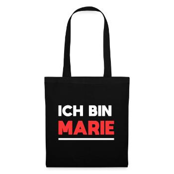 Marie Name Spruch für stolze Maries - Stoffbeutel - Schwarz - Vorne