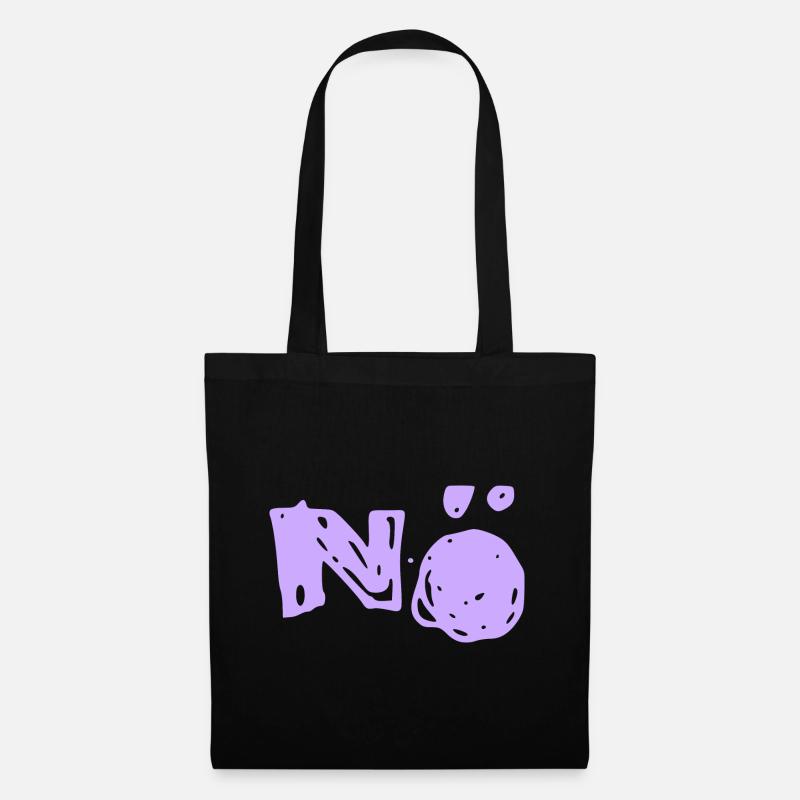 Nö Nee Nein - Stoffbeutel - Schwarz