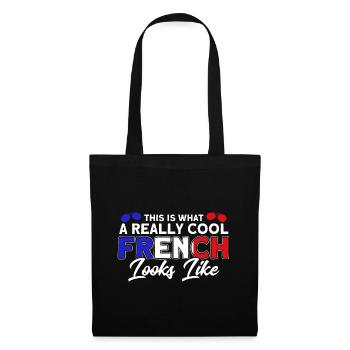 French Flag French Roots Gift - Tote Bag - black - Front