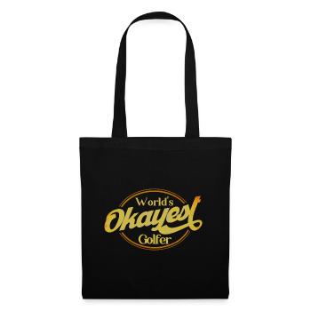 Terrain de golf Golf Golf Cadeau - Sac en tissu - noir - Devant